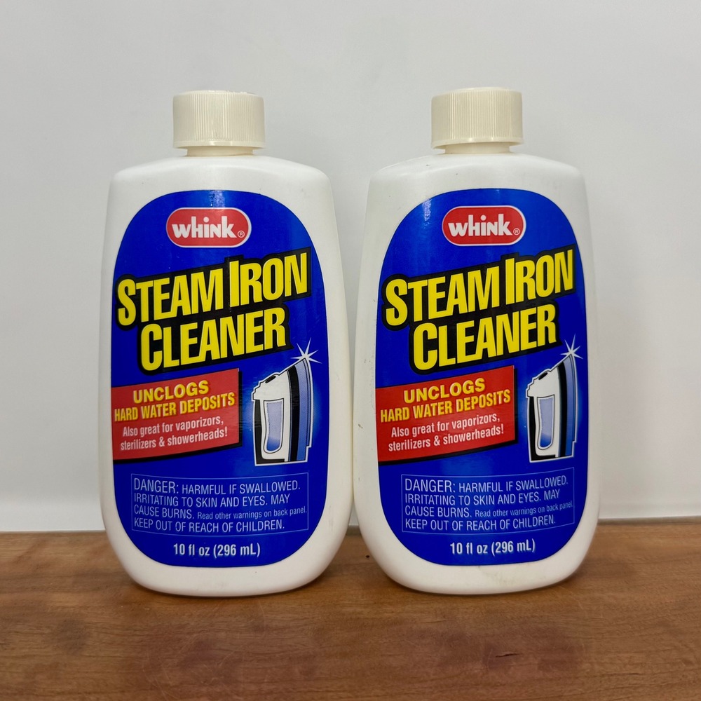 Whink Steam Iron Cleaner 10oz 2 Pack Unclogs Hard Water Deposits Descaler Liquid